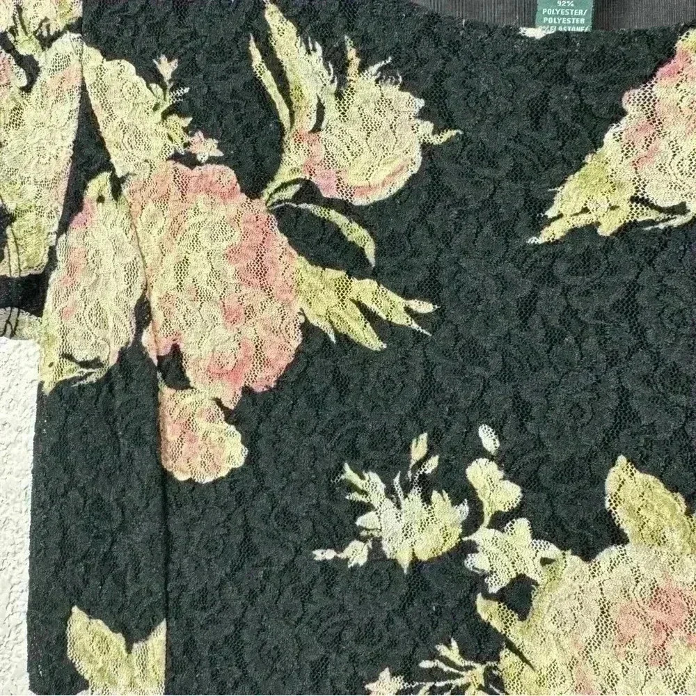 Lauren Ralph Lauren Lace Floral Overlay Midi Dress - Size PM - Picture 6 of 6